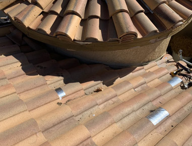 Fixing a roof leak, repair, tiles replacment  